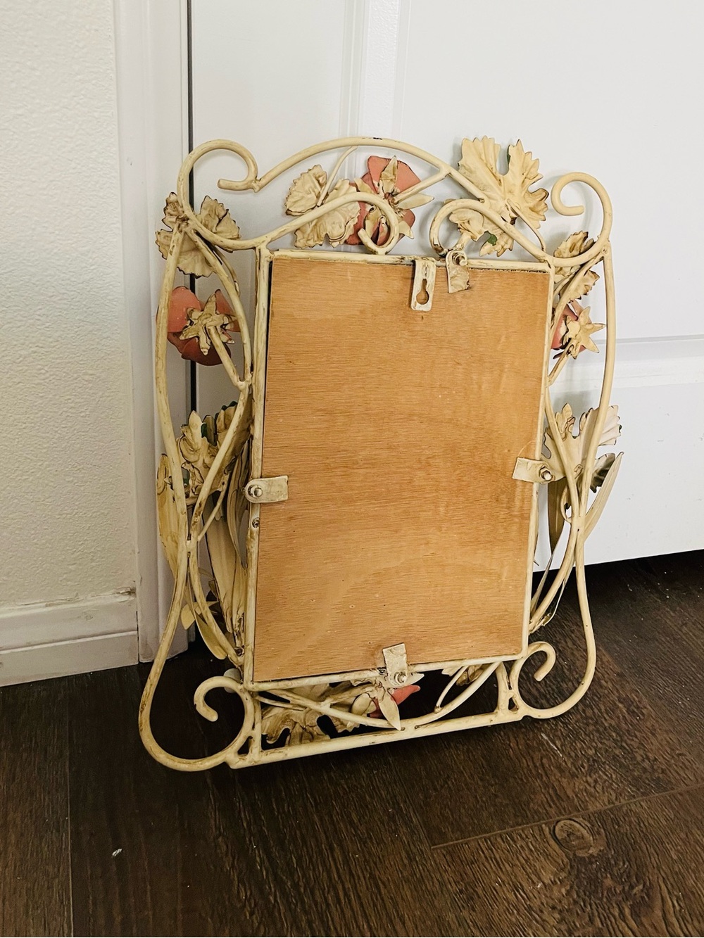 Vintage Metal Tole mirror candle sconce 14/18 Inches - Picture 8 of 14